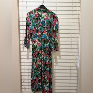 Zara Floral Long Sleeve Dress - Multicolor
